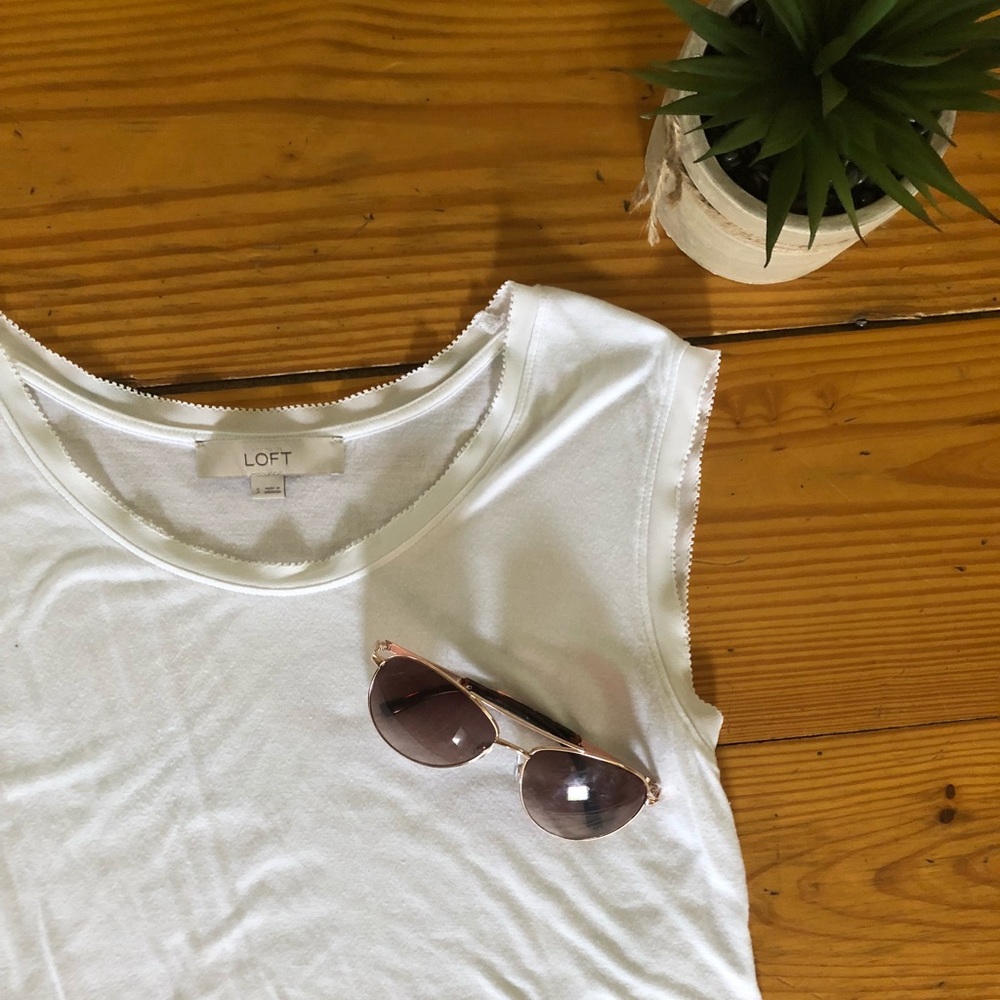 Ann Taylor Loft Small White Tank